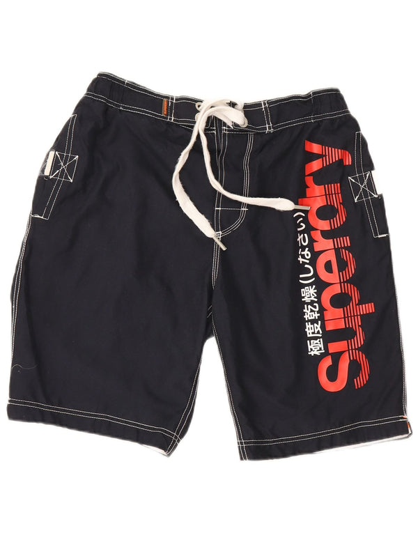 Superdry Short de Bain Graphic Regular Homme Bleu Marine Large Polyester