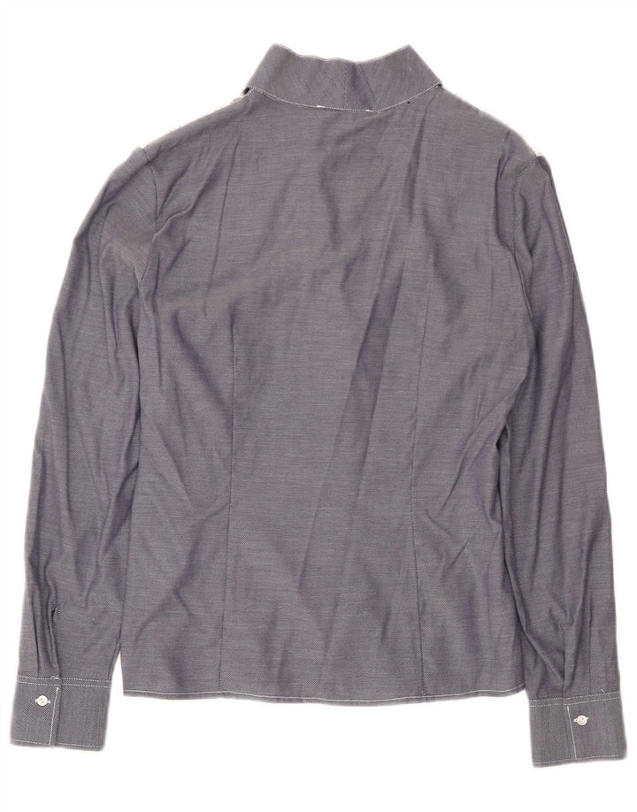 Naracamicie Chemisier Femme UK 12 Moyen Bleu Marine Floral Coton