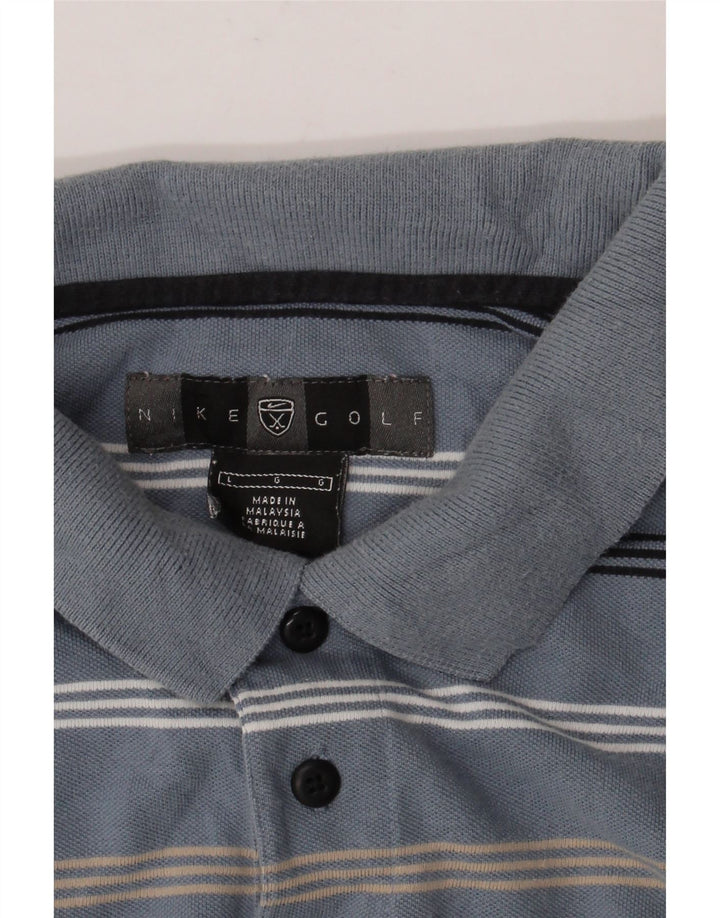 NIKE Polo Homme Large Rayé Bleu