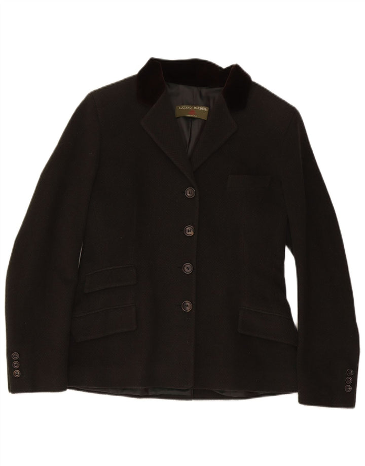 Luciano Barbera Veste Blazer 4 Boutons Femme IT 44 Angora Vert Moyen