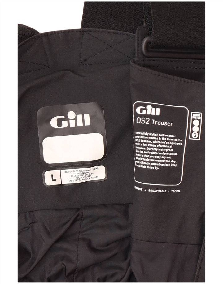 GILL Salopette Cargo Homme Pantalon Imperméable Grand Nylon Noir Nautique