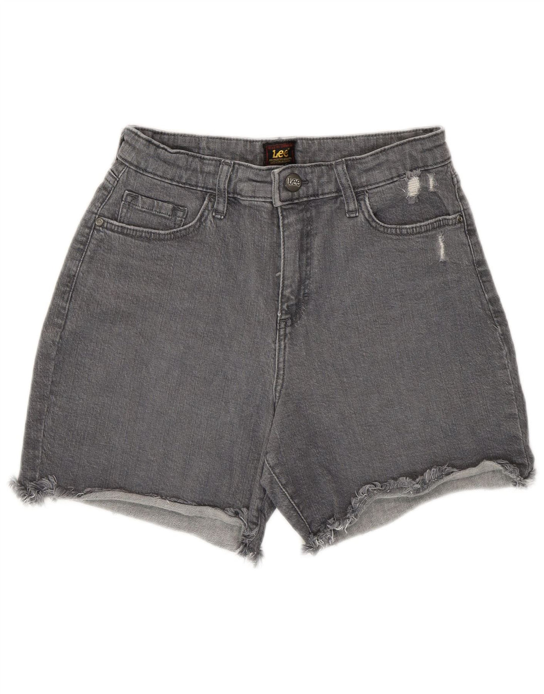 Lee Short en jean vieilli pour femme US 4 Small W27 Gris Coton