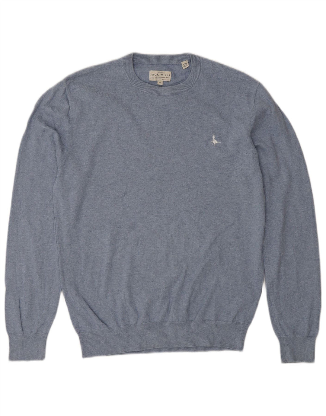 Jack Wills Pull à col rond pour homme en coton bleu Taille S