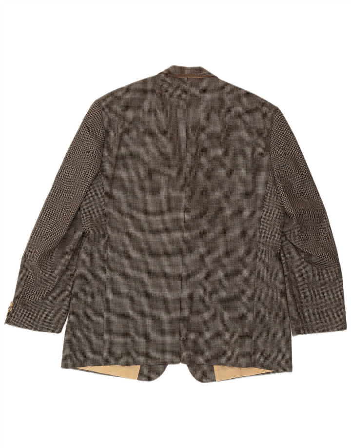 Hugo Boss Veste blazer à 3 boutons pour homme UK 42 XL Gris à carreaux