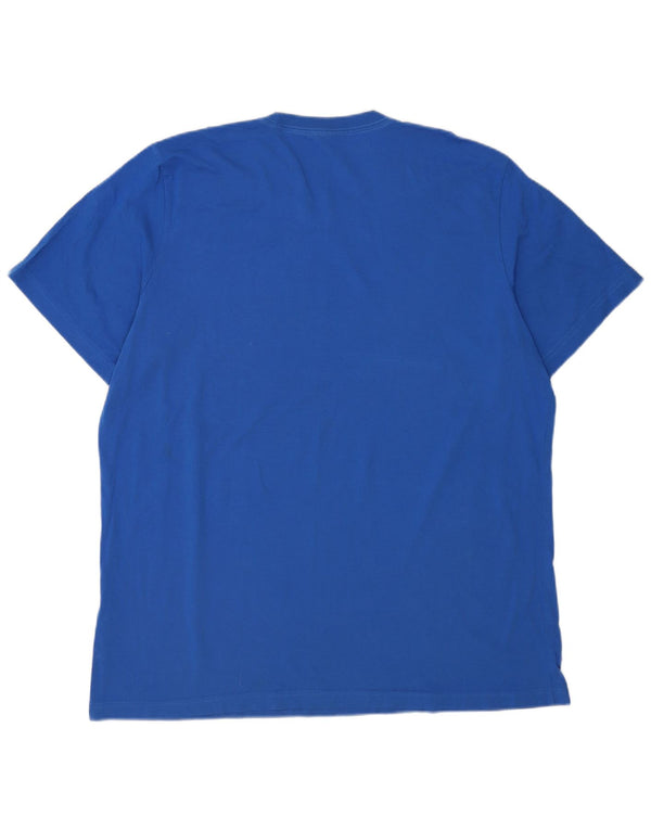 ADIDAS T-Shirt Graphique Homme Top 2XL Bleu Coton