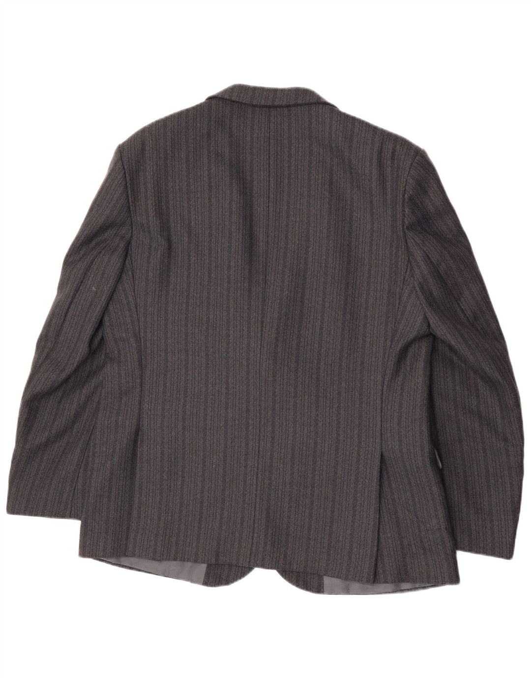 vintage Mens 2 Bouton Blazer Veste UK 44 2XL Gris Rayé Tergal