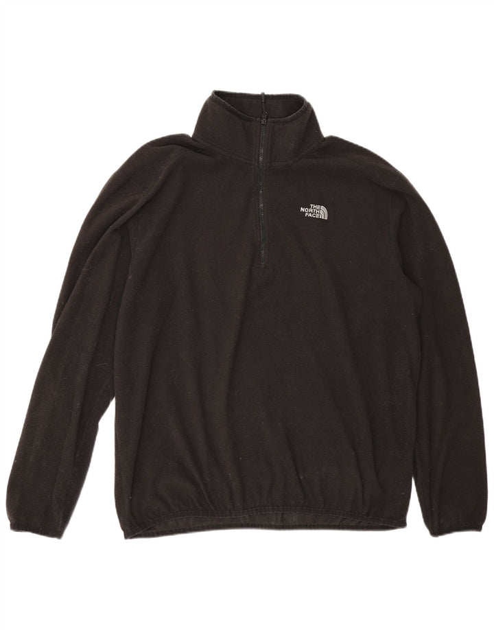 The North Face Pull polaire à col zippé pour homme Large Noir Polyester