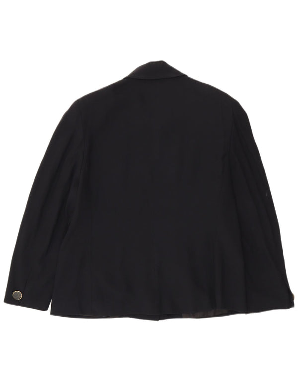 Roccobarocco Veste blazer croisée pour femme UK 18 XL Bleu marine