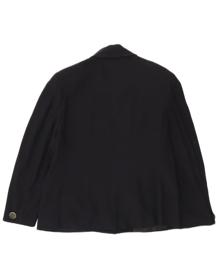 Roccobarocco Veste blazer croisée pour femme UK 18 XL Bleu marine
