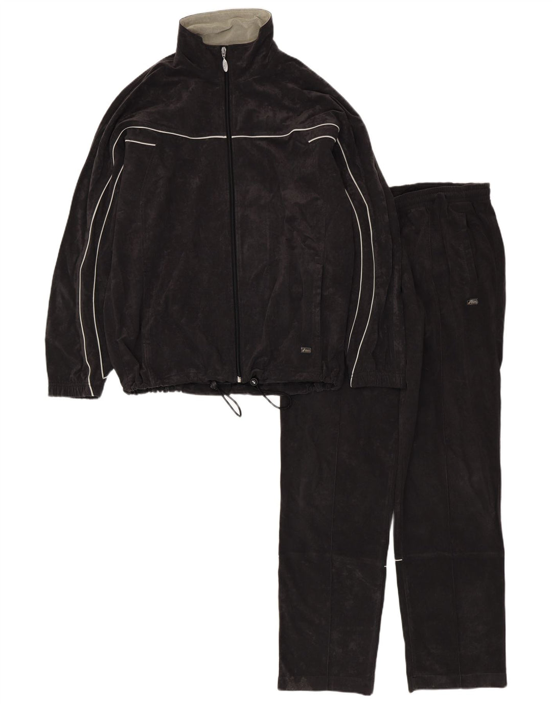 Asics Survêtement complet en velours pour hommes Large Noir Polyester