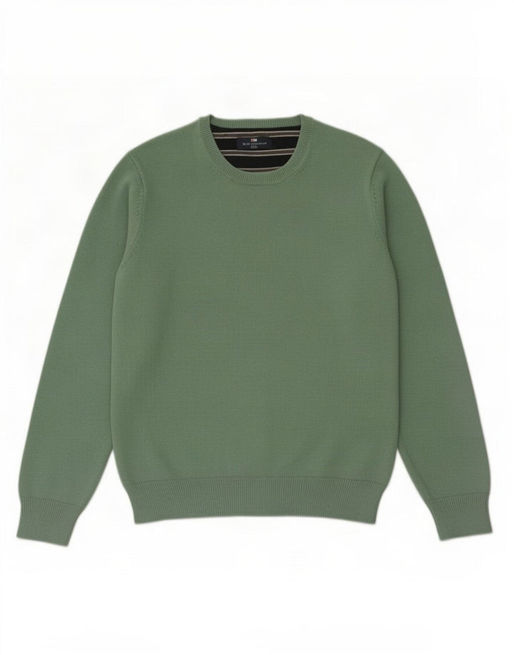 Marks & Spencer Pull Col Ras-du-Cou Blue Harbour Homme Vert Moyen