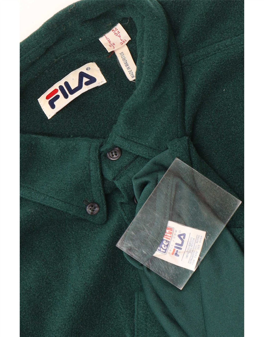 Fila Chemise Polaire Homme Large Vert Polyester