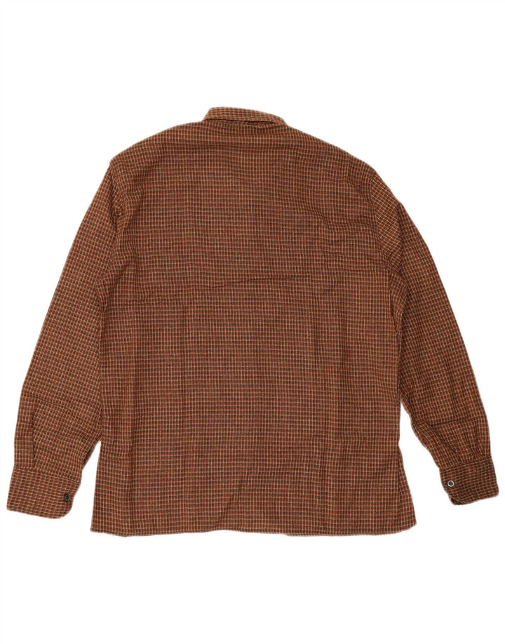 vintage Chemise Homme Taille 41 Medium Brown Check Acrylique