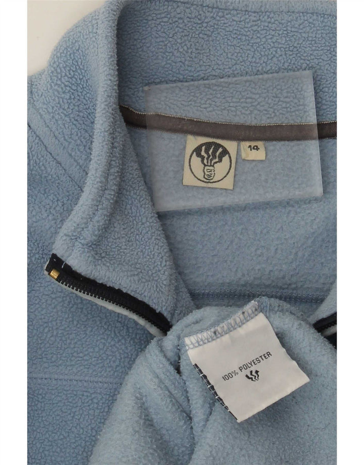Fat Face Veste Polaire Femme UK 14 Grand Bleu Polyester