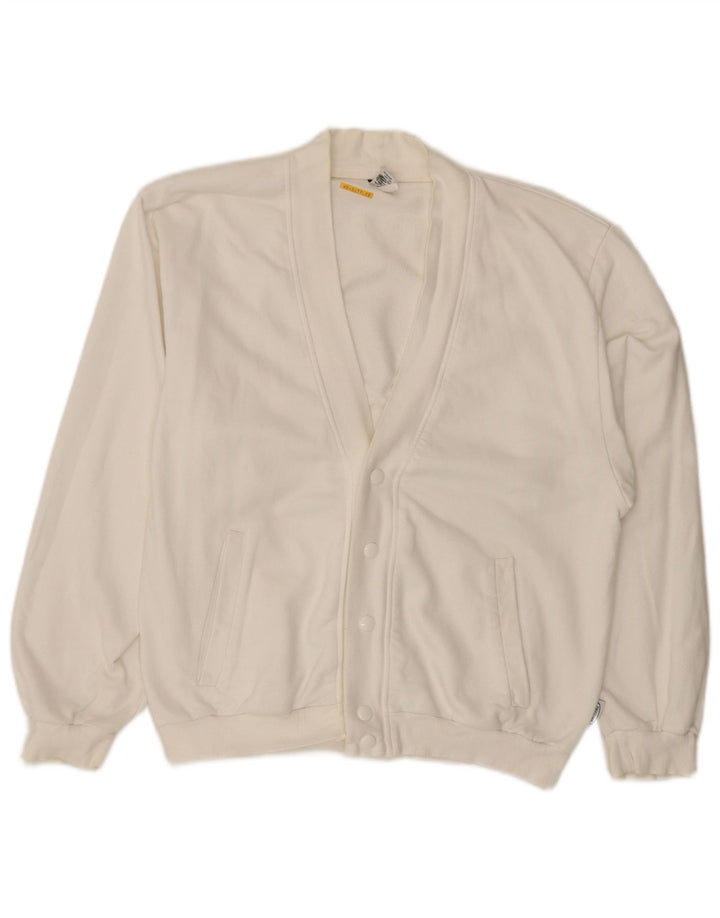 TRIGEMA Pull Cardigan Homme Petit Blanc Coton