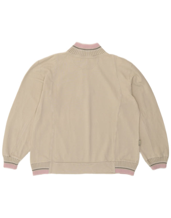 CHAMPION Sweat-shirt à col zippé pour femme UK 18 XL Coton beige