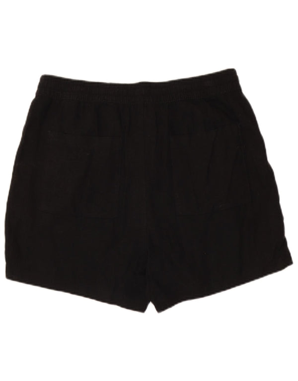 Marks & Spencer Short Chino pour Femme UK 14 Large W34 Lin Noir