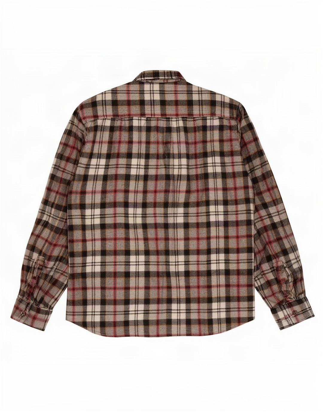 chemise en flanelle vintage pour hommes grand chèque gris