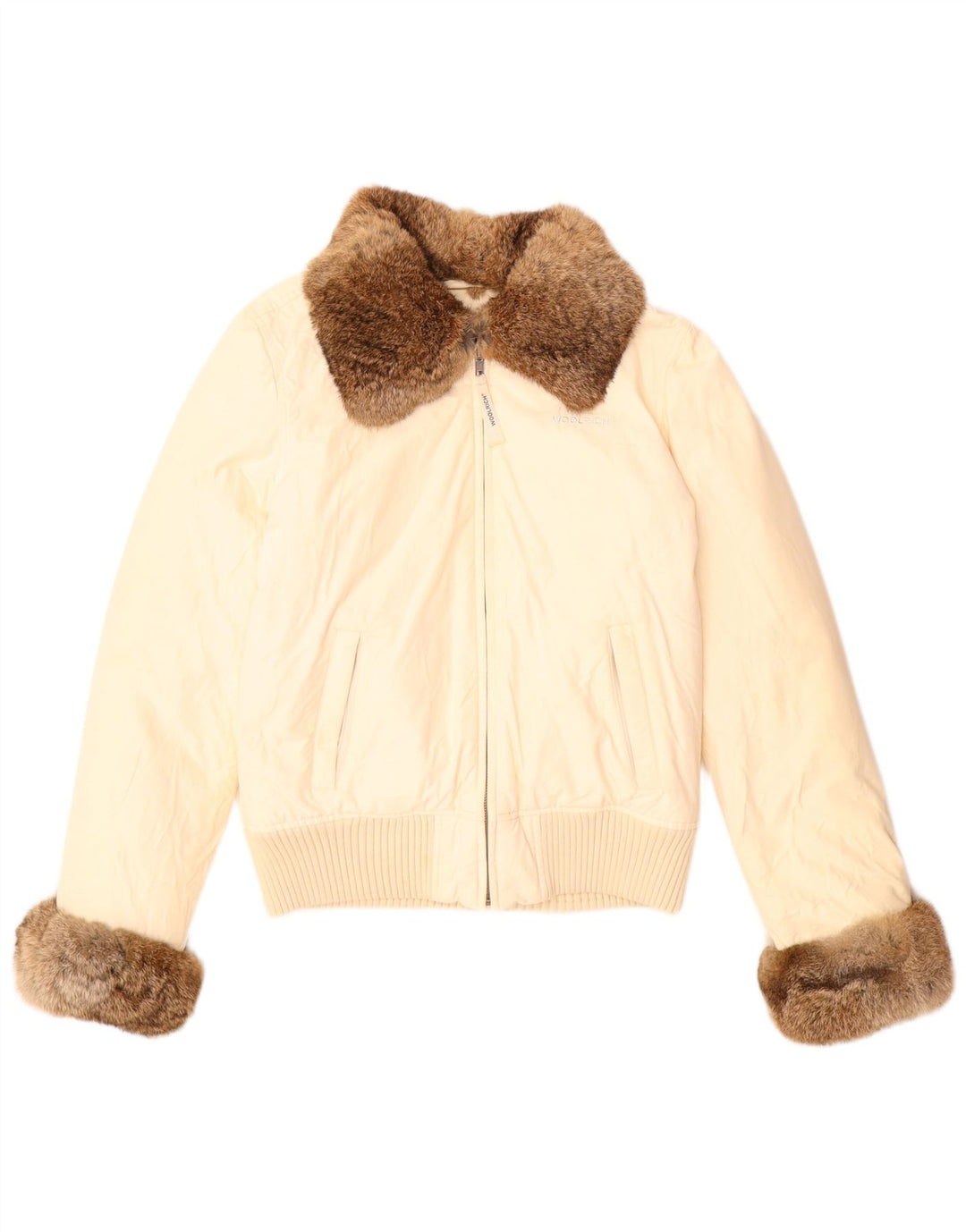 Woolrich Veste matelassée pour femme UK 10 Small Beige Coton