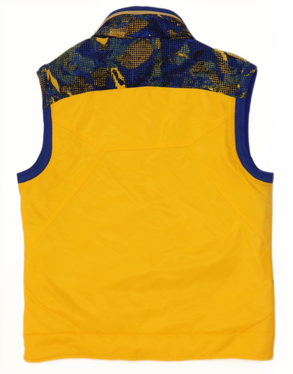 Fila Gilet de ski pour homme UK 38 Medium Jaune Géométrique Polyester Sports
