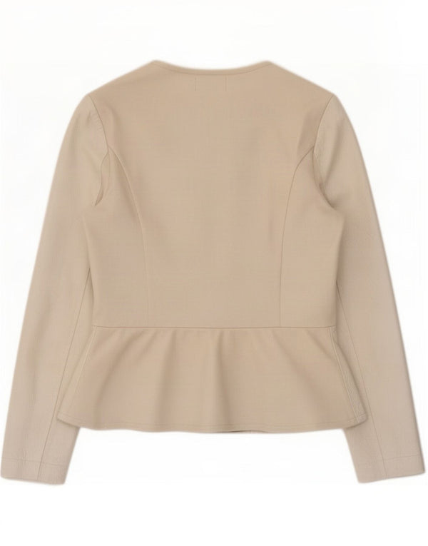 Falconeri Veste en cuir pour femme UK 14 Large Beige
