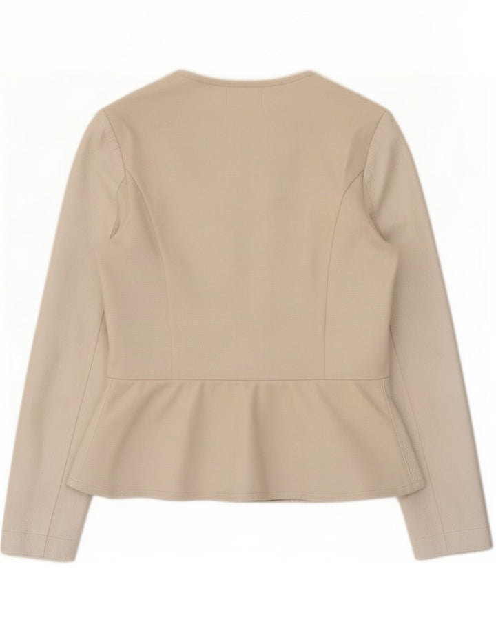 Falconeri Veste en cuir pour femme UK 14 Large Beige