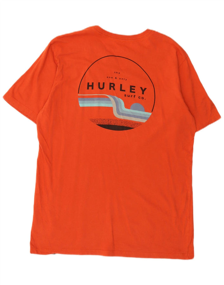 HURLEY T-Shirt Graphique Homme Petit Orange Coton