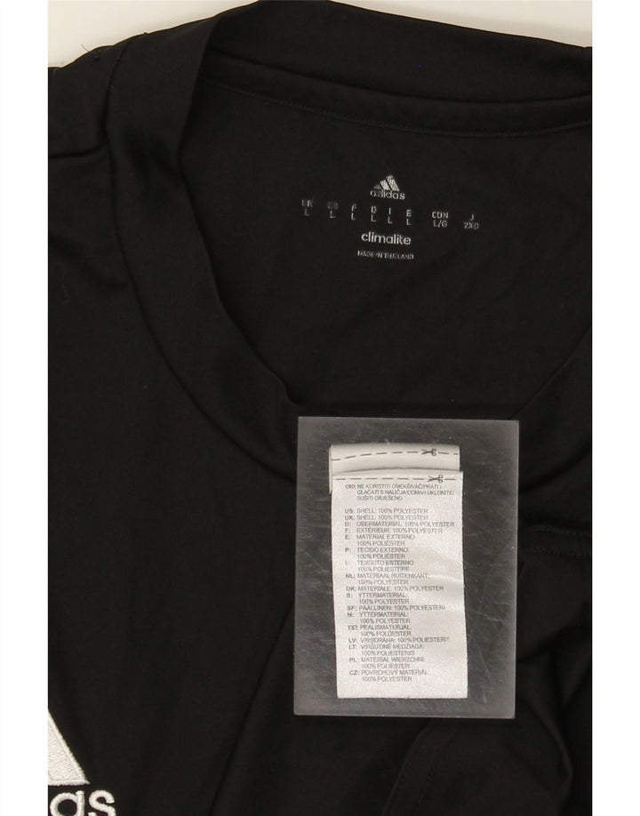 Adidas Hommes Climalite T-Shirt Haut Grand Noir Polyester