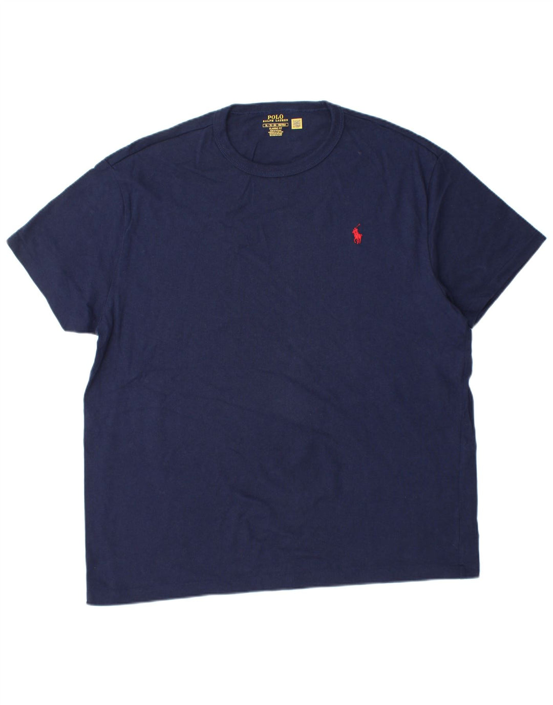 POLO RALPH LAUREN T-Shirt Coupe Classique Homme Top XL Bleu Marine Coton
