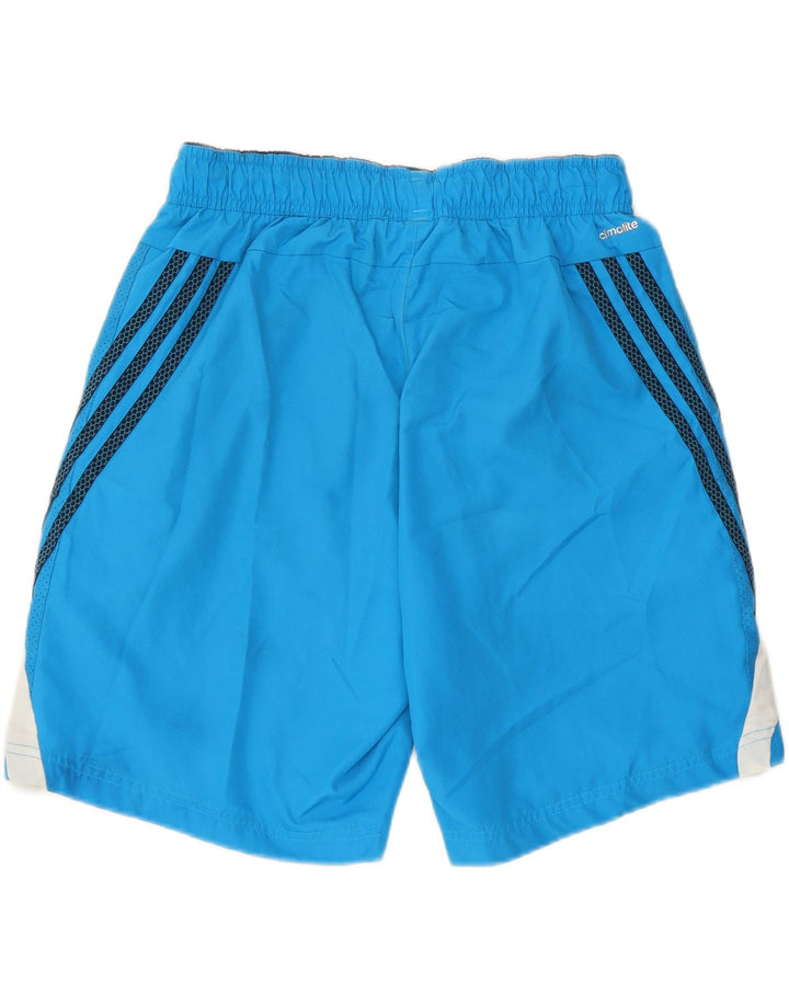 Adidas Short de Sport Climalite Homme Bleu Moyen Polyester Colorblock