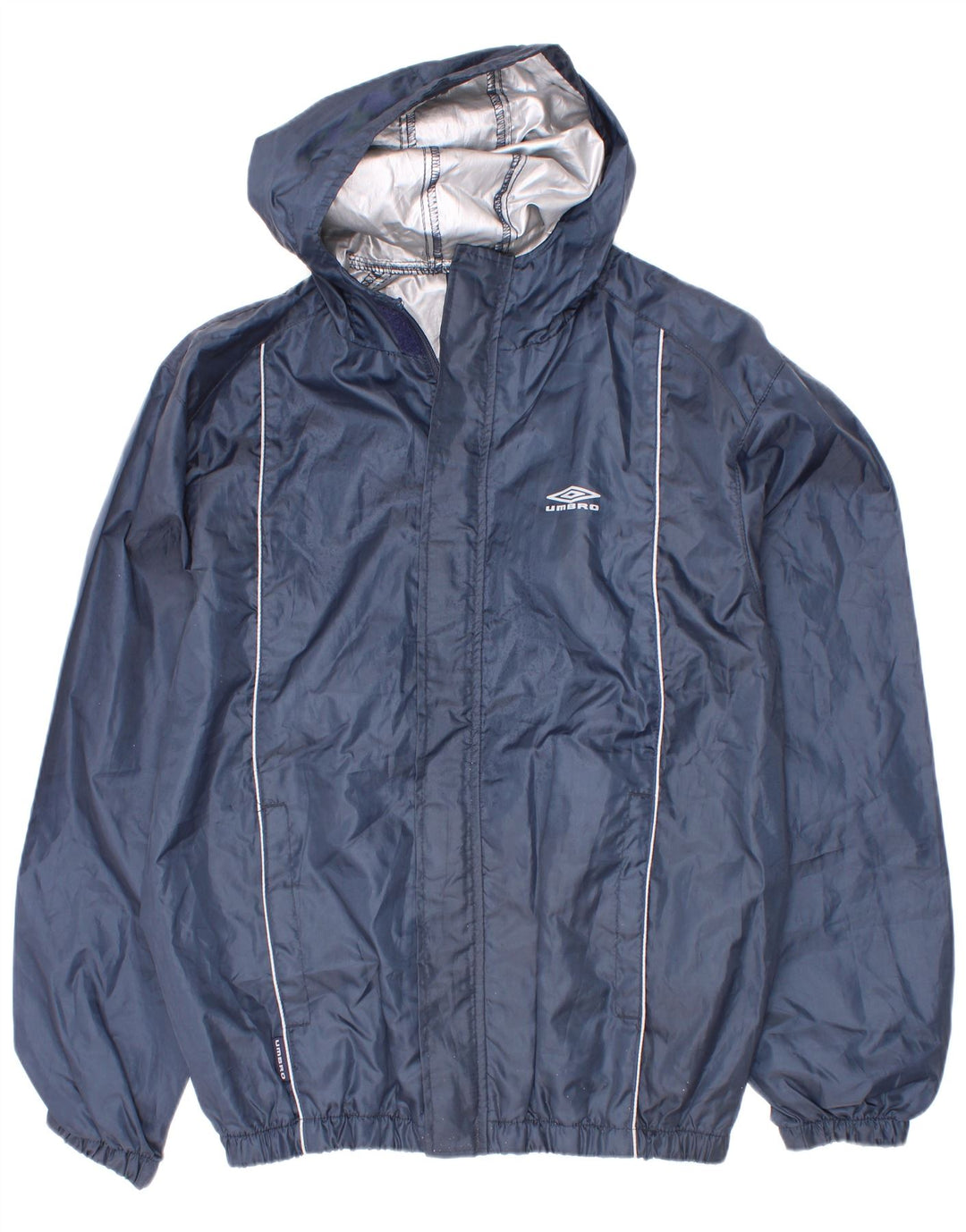 Umbro Veste de Pluie à Capuche Garçon 11-12 Ans Large Bleu Marine Polyester