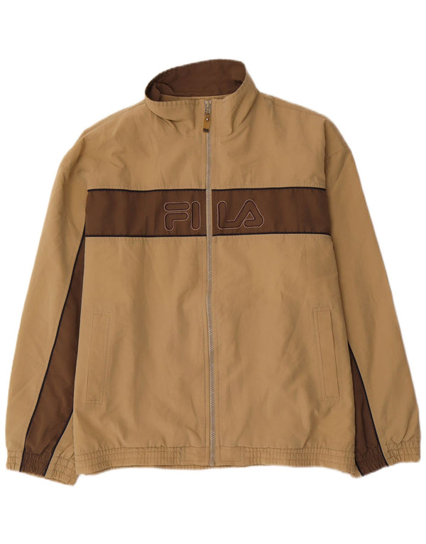 FILA Veste de Survêtement Graphique Homme Large Beige Colorblock