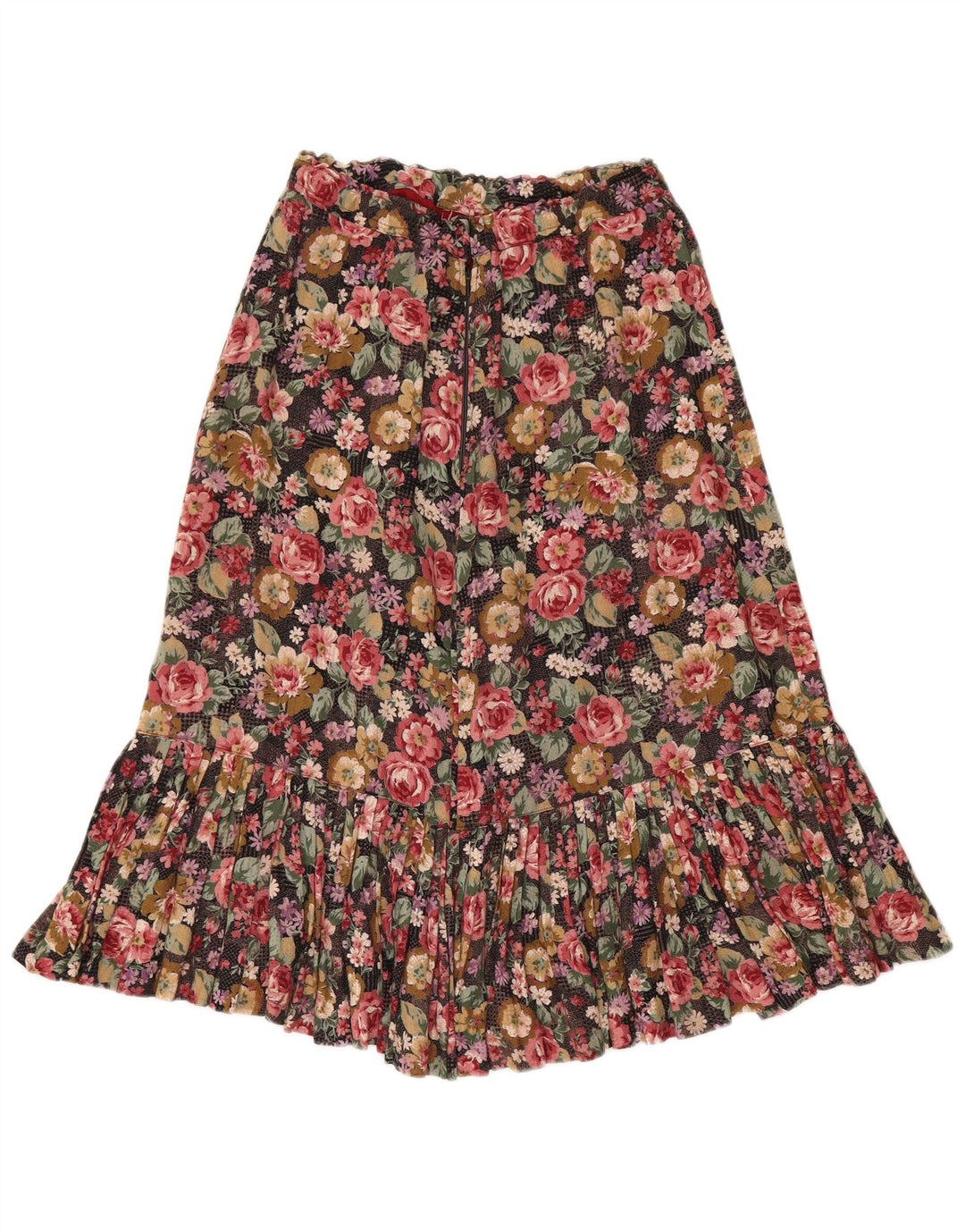 vintage Femme A-Line Jupe W28 Moyen Multicolore Floral