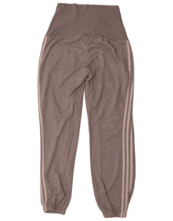 Adidas Pantalon de survêtement pour femme Joggers UK 8/10 Petit gris moucheté en coton