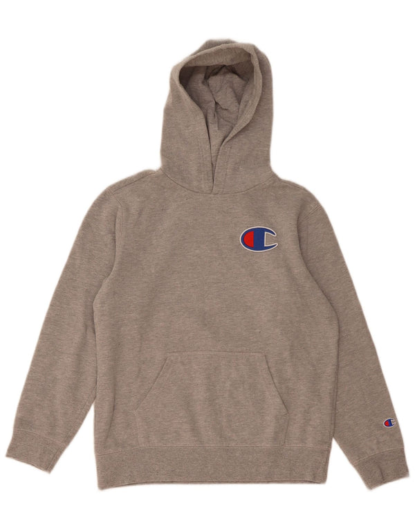 Champion Pull à capuche graphique pour femme UK 14 Large Gris