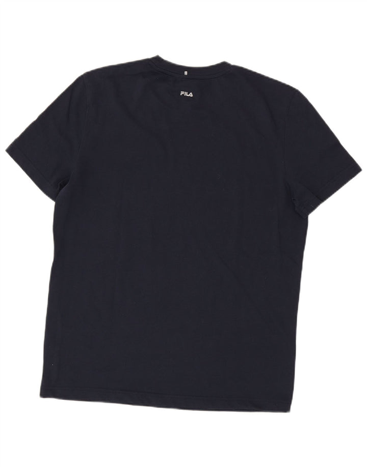 FILA T-Shirt Graphique Homme Petit Bleu Marine