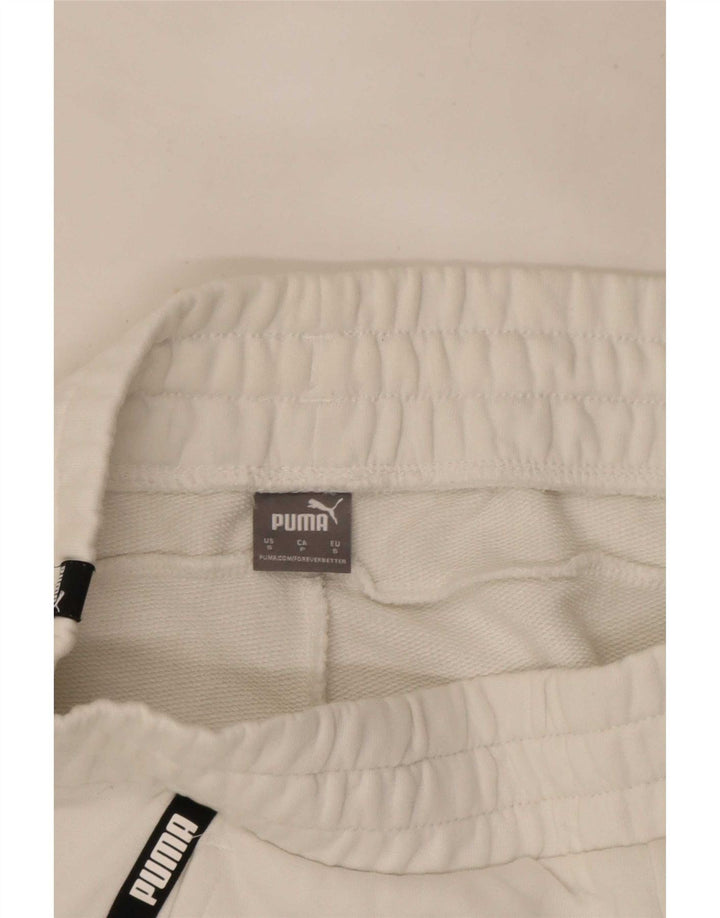 Puma Short de sport graphique pour femme UK 10 Small Blanc