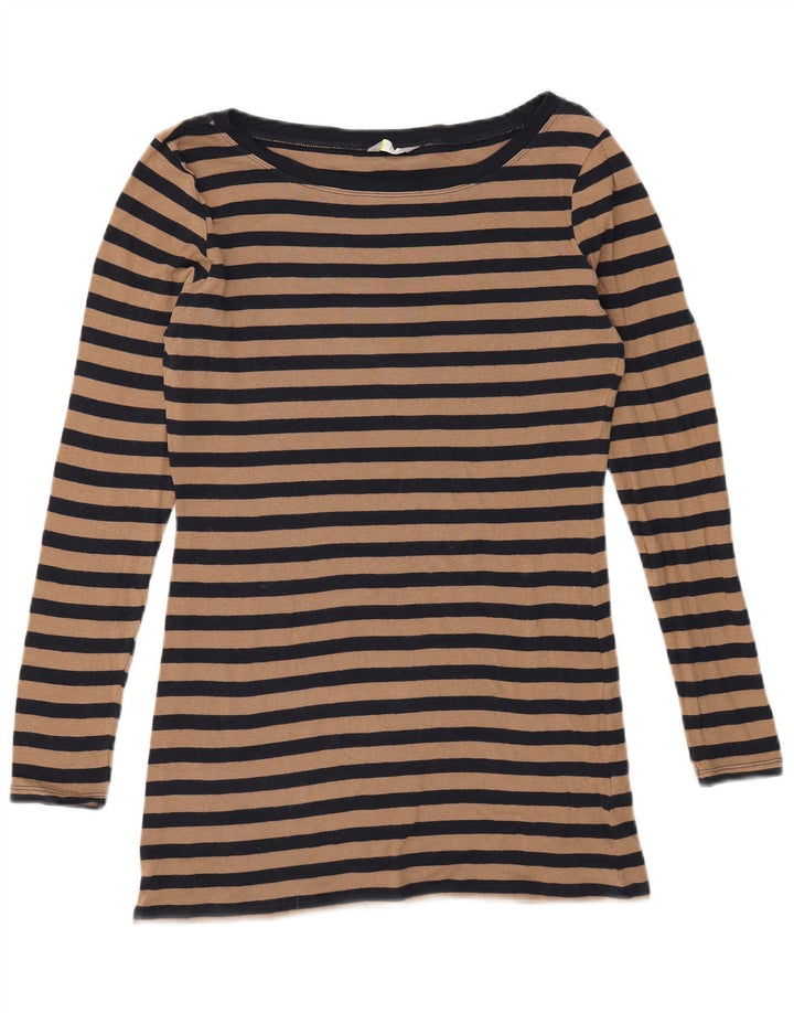 Marks & Spencer Haut à manches longues pour femme UK 12 Bleu marine moyen rayé