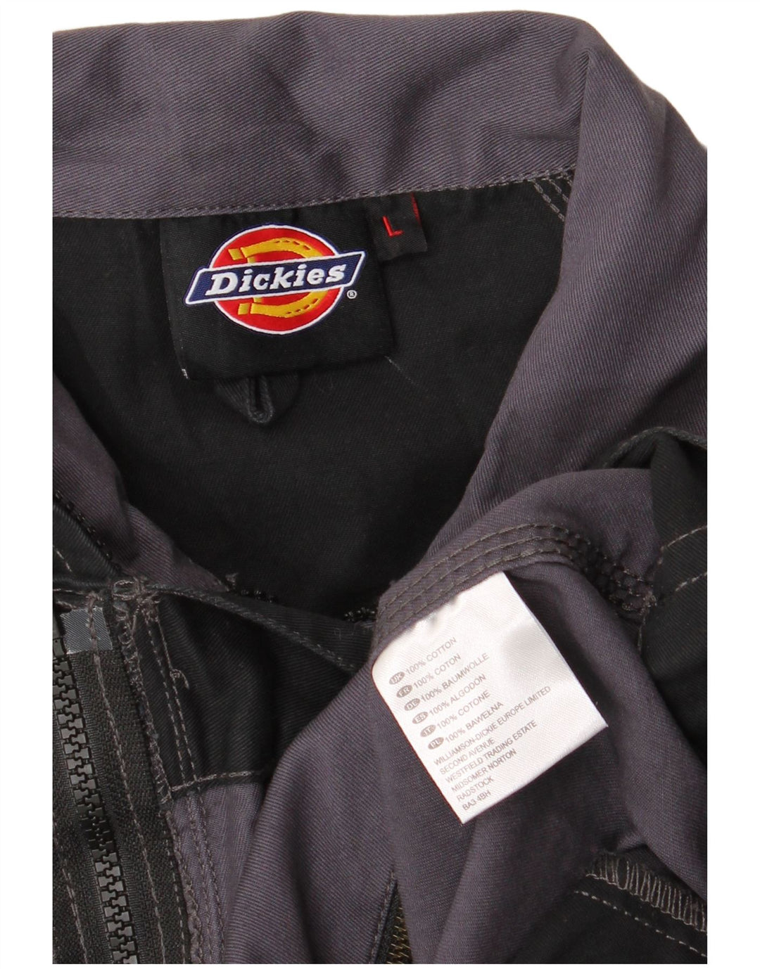 Dickies Veste utilitaire pour homme UK 40 Large Gris Colorblock Coton
