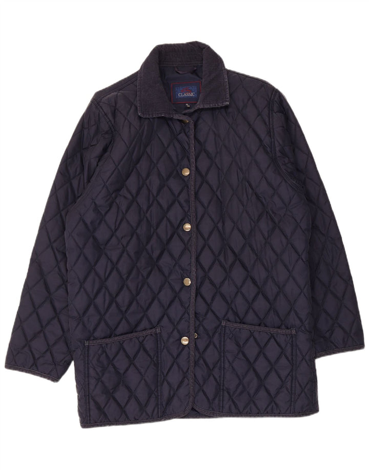 veste matelassée coupe ample femme vintage EU 38/40Polyamide bleu marine moyen
