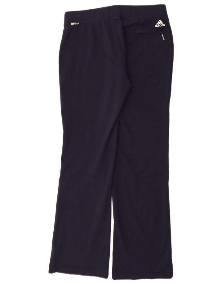 ADIDAS Pantalon de survêtement Climalite pour femme UK 10 Small Bleu marine Polyester