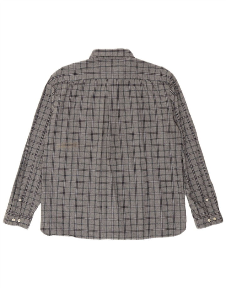 Jack Wills Chemise classique pour homme XL en coton à carreaux gris