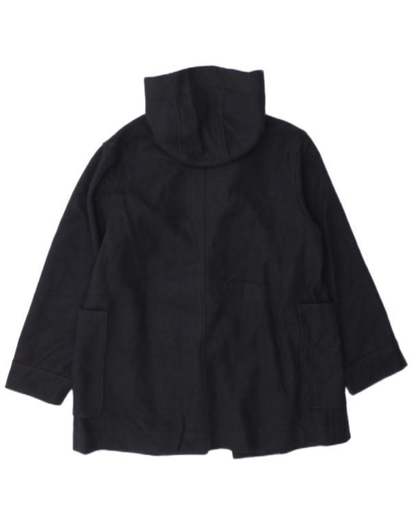 Zara Manteau à capuche double boutonnage pour fille 13-14 ans Bleu marine Polyester