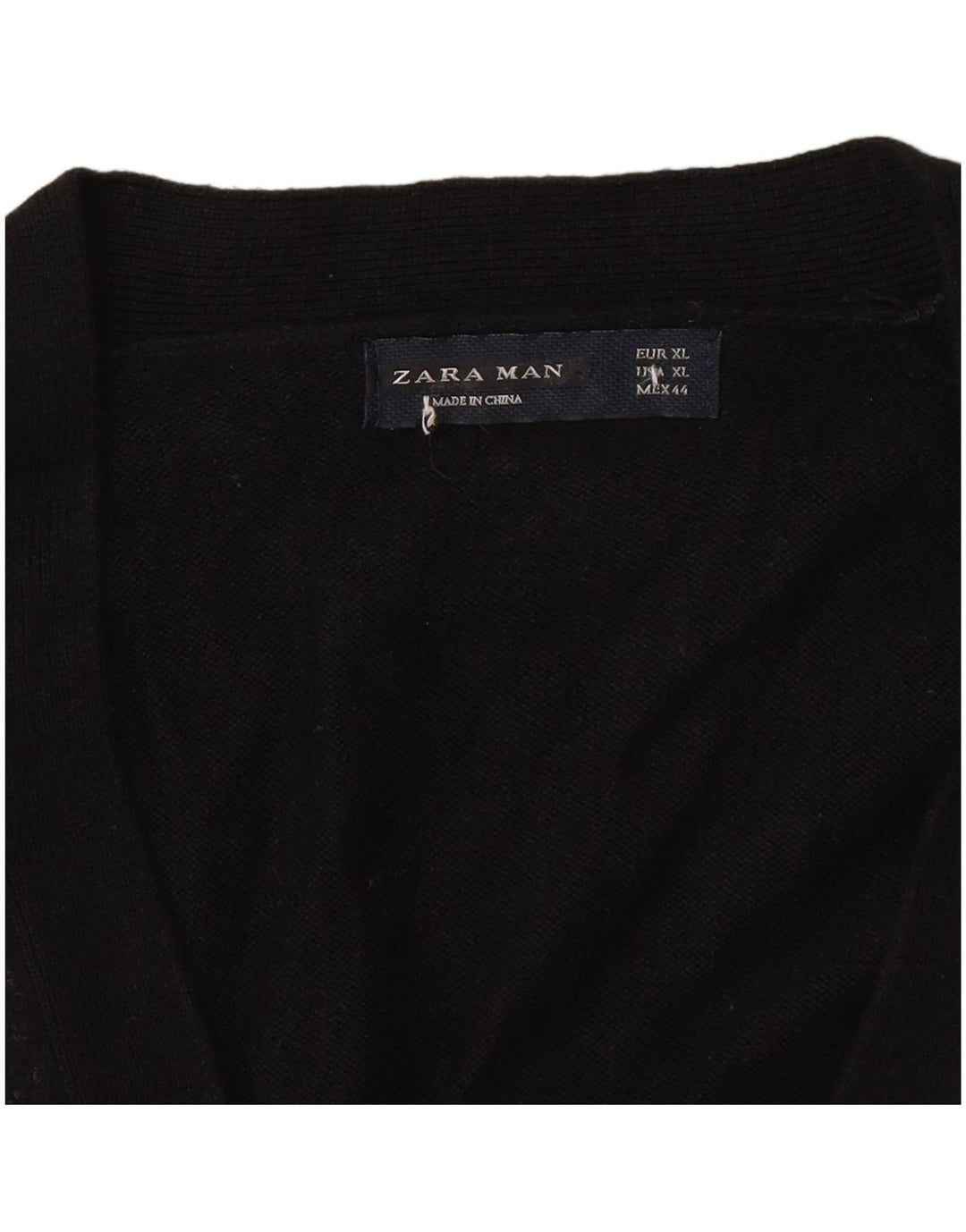 Zara Pull Cardigan Homme XL Noir Colorblock