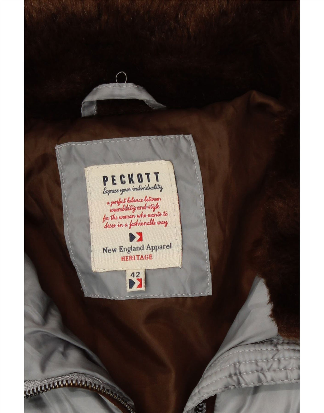 Peckott Veste matelassée Heritage Femme IT 42 Gris Moyen Polyester
