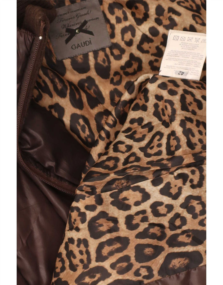 Manteau matelassé à capuche pour femme Gaudi IT 42 en polyester marron moyen