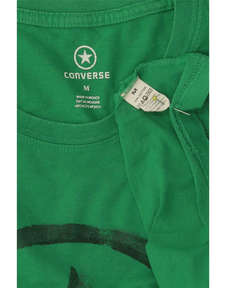 Converse T-Shirt Graphique Homme Vert Moyen Coton