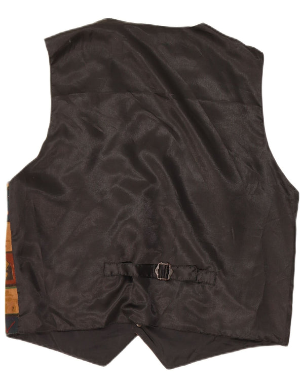 C & A Gilet en Daim pour Homme Grand Cuir Patchwork Multicolore