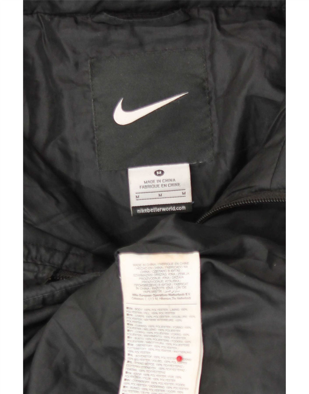 Nike Veste matelassée graphique pour hommes UK 38 Polyester noir moyen