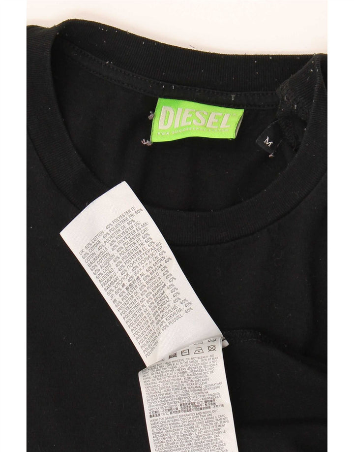 Diesel T-Shirt Graphique Homme Noir Moyen Coton